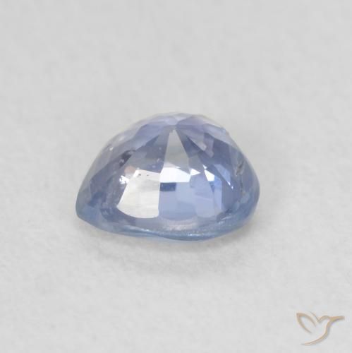 Zafiro Azul púrpura claro natural de 0.52 ct, Corazón, VS
