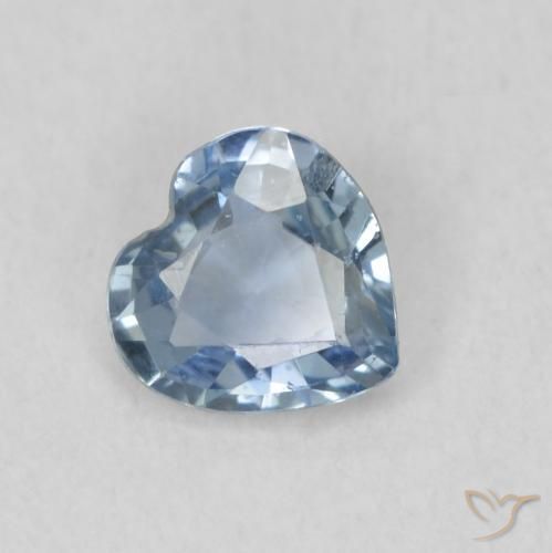 Zafiro Cerceta natural de 0.52 ct, Corazón, VS