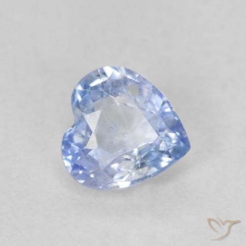 Zafiro Azul pastel natural de 0.57 ct, Corazón, VS