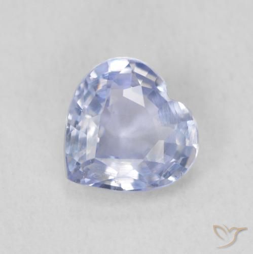 Zafiro Azul violeta natural de 0.59 ct, Corazón, VS
