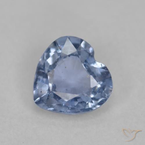 0.50ct Natural Azul Zafiro, Corazón, VS