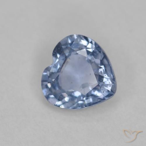 Zafiro Azul natural de 0.50 ct, Corazón, VS