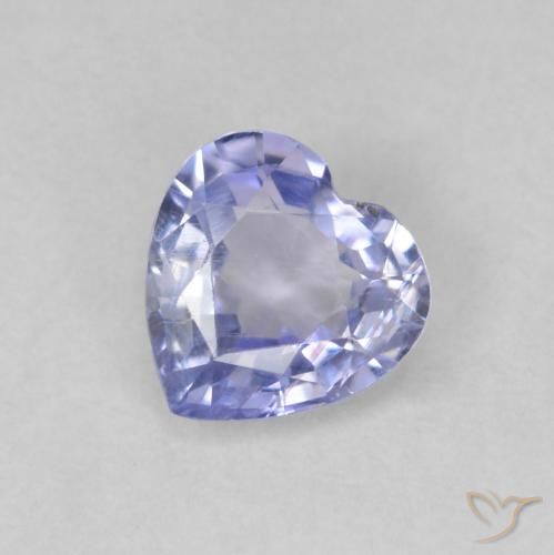 0.52ct Natural Azul claro Zafiro, Corazón, VS