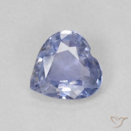 Zafiro Azul claro natural de 0.51 ct, Corazón, VS