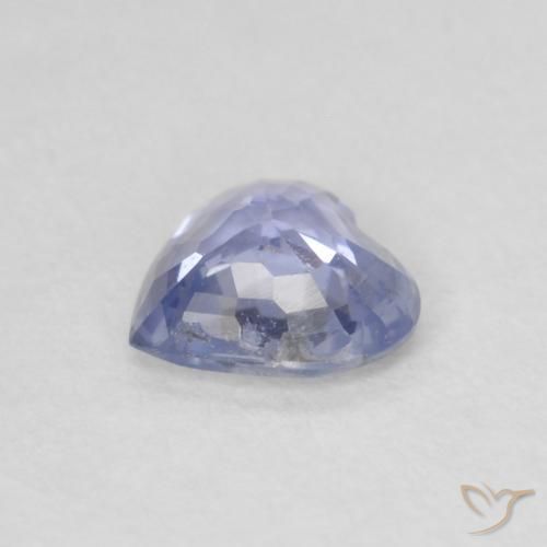 Zafiro Azul claro natural de 0.51 ct, Corazón, VS
