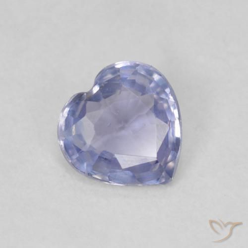 Zafiro Azul claro natural de 0.48 ct, Corazón, VS