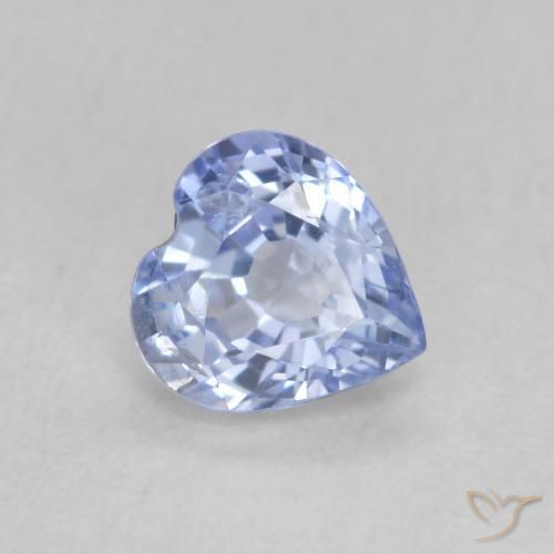 0.61ct Natural Azul pastel Zafiro, Corazón, VS