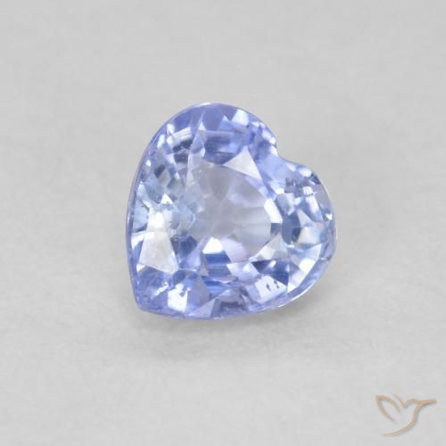 0.56ct Natural Azul pastel Zafiro, Corazón, VS