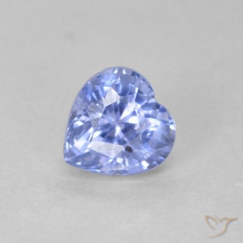 Zafiro Azul claro natural de 0.62 ct, Corazón, VS