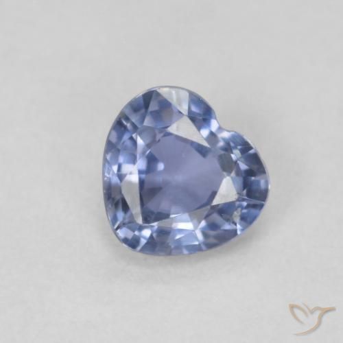 0.48ct Natural Azul claro Zafiro, Corazón, VS