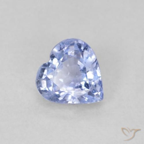 0.47ct Natural Azul claro Zafiro, Corazón, VS