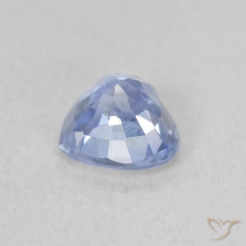 Zafiro Azul pastel natural de 0.54 ct, Corazón, VVS-VS