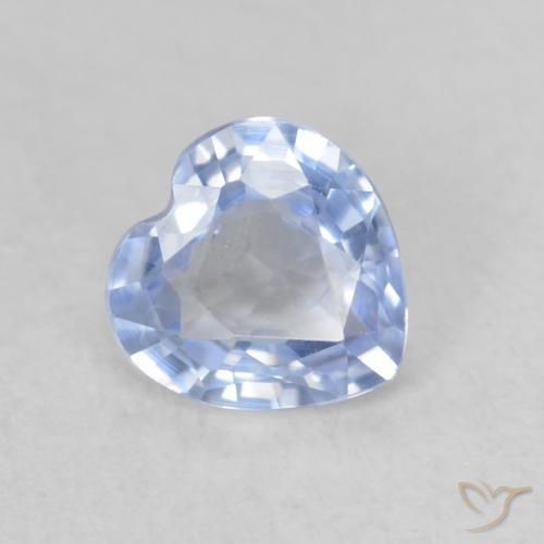 0.59ct Natural Azul claro Zafiro, Corazón, VVS-VS