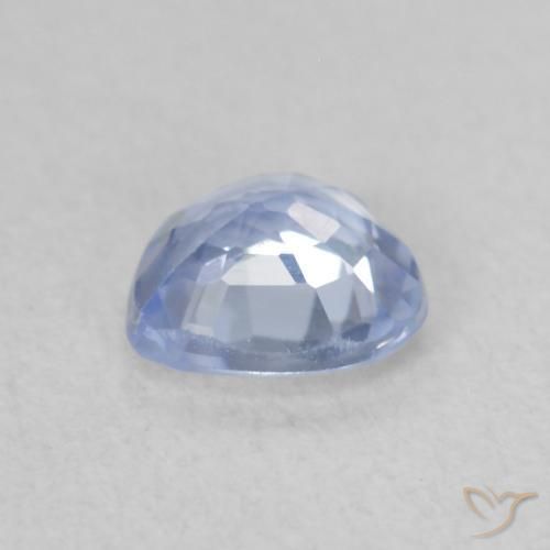 Zafiro Azul claro natural de 0.59 ct, Corazón, VVS-VS