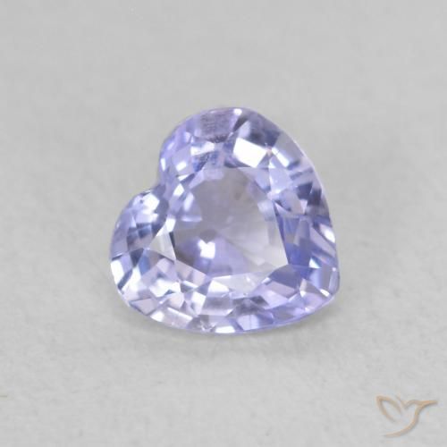 0.50ct Natural Azul claro Zafiro, Corazón, VVS-VS