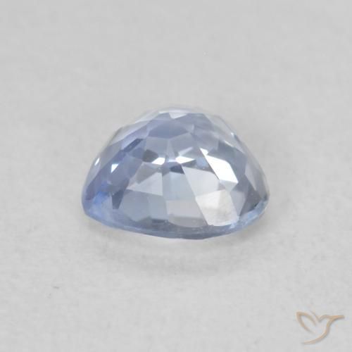Zafiro Blanco azulado natural de 0.56 ct, Corazón, VVS-VS