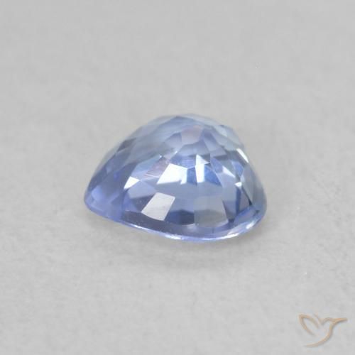 Zafiro Azul pastel natural de 0.50 ct, Corazón, VVS-VS