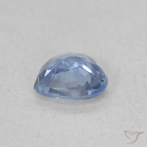 Zafiro Azul claro natural de 0.43 ct, Corazón, VVS-VS