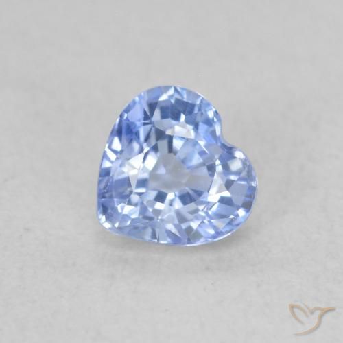 0.50ct Natural Azul pastel Zafiro, Corazón, VVS-VS
