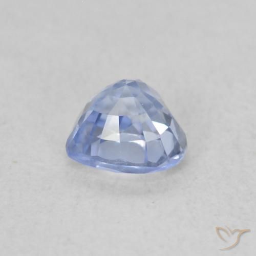 Zafiro Azul pastel natural de 0.50 ct, Corazón, VVS-VS