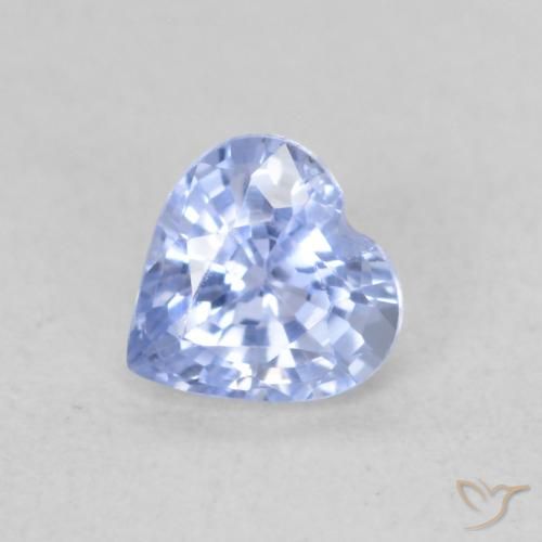 0.49ct Natural Azul pastel Zafiro, Corazón, VVS-VS