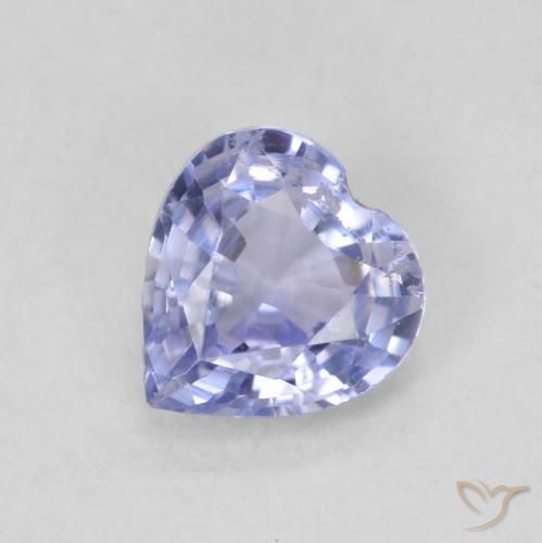 Zafiro Celeste natural de 0.63 ct, Corazón, VS