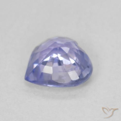 Zafiro Azul claro natural de 0.68 ct, Corazón, VS
