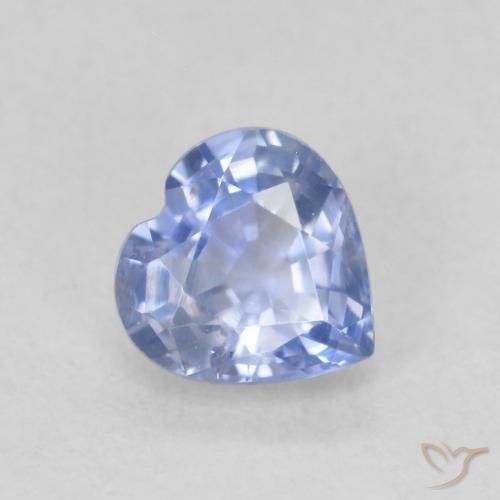 0.68ct Natural Azul pastel Zafiro, Corazón, VS
