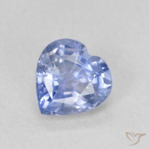Zafiro Azul pastel natural de 0.68 ct, Corazón, VS