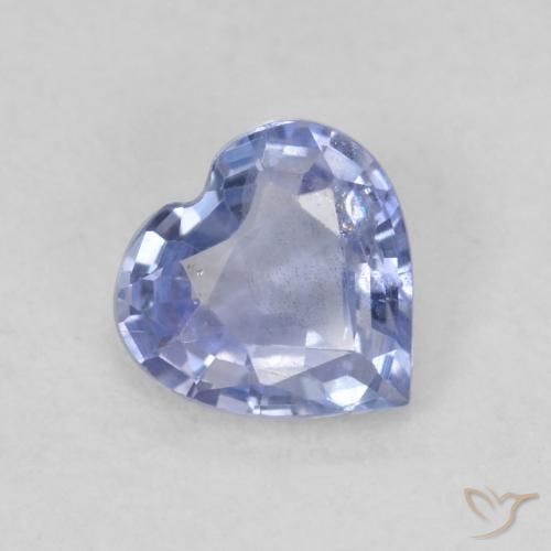 0.57ct Natural Azul pastel Zafiro, Corazón, VS