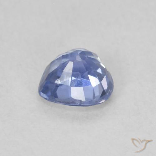 Zafiro Azul pastel natural de 0.55 ct, Corazón, VS