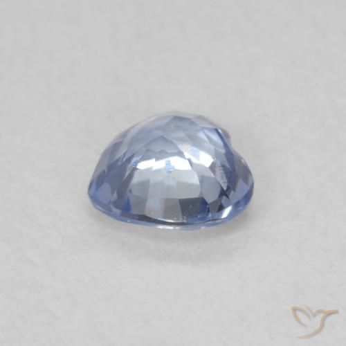 Zafiro Azul pastel natural de 0.46 ct, Corazón, VS