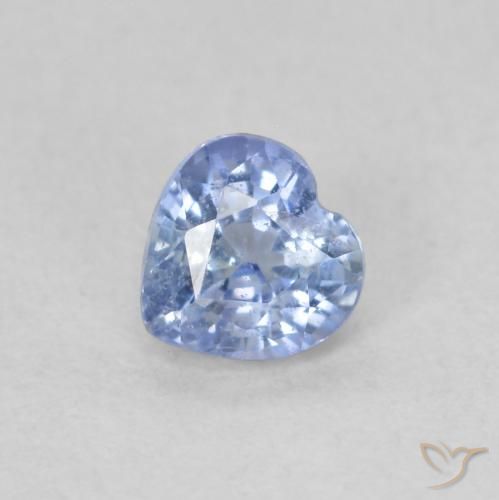 Zafiro Azul pastel natural de 0.51 ct, Corazón, VS