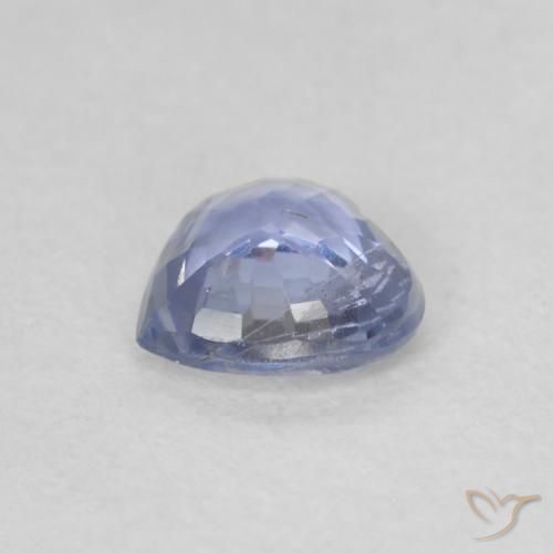Zafiro Azul púrpura claro natural de 0.48 ct, Corazón, VS