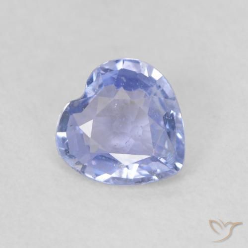 Zafiro Azul claro natural de 0.45 ct, Corazón, VS