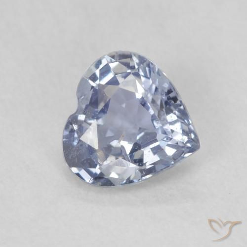 0.55ct Natural Azul violeta claro Zafiro, Corazón, VS
