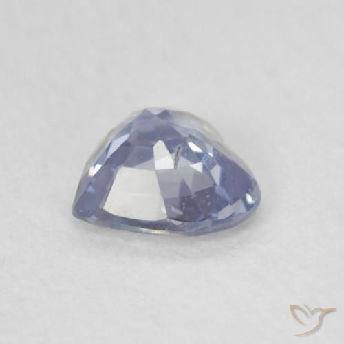 Zafiro Azul violeta claro natural de 0.55 ct, Corazón, VS