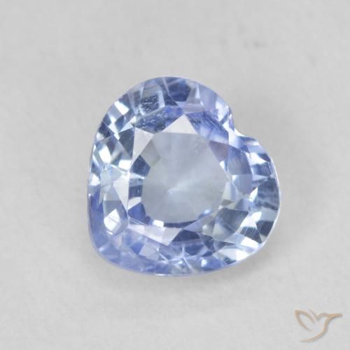 0.68ct Natural Azul violeta claro Zafiro, Corazón, VS