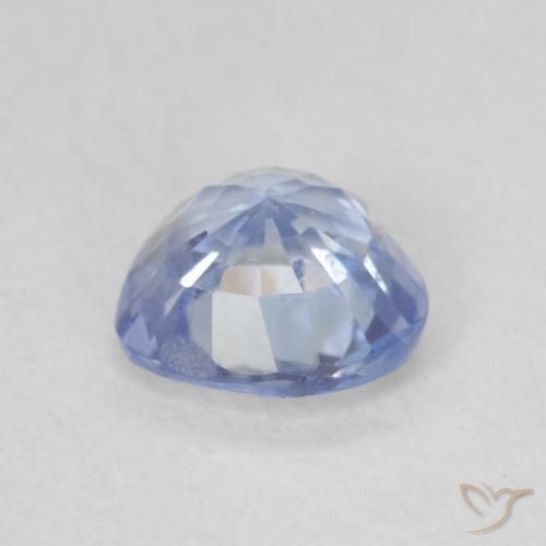 Zafiro Azul violeta claro natural de 0.68 ct, Corazón, VS
