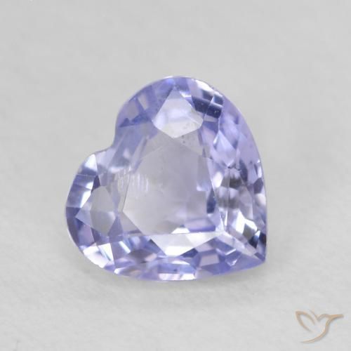 0.73ct Natural Azul claro Zafiro, Corazón, VS