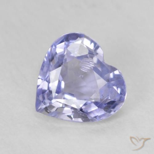 Zafiro Azul claro natural de 0.73 ct, Corazón, VS