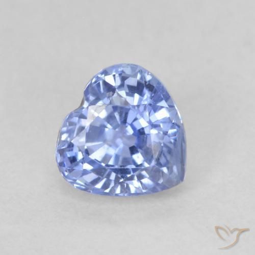 0.64ct Natural Azul pastel Zafiro, Corazón, VS