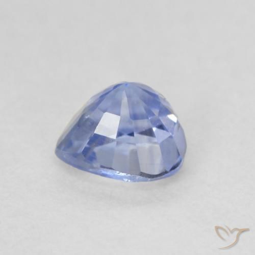 Zafiro Azul pastel natural de 0.64 ct, Corazón, VS