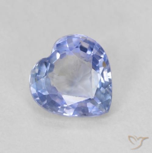 0.57ct Natural Azul púrpura Zafiro, Corazón, VS