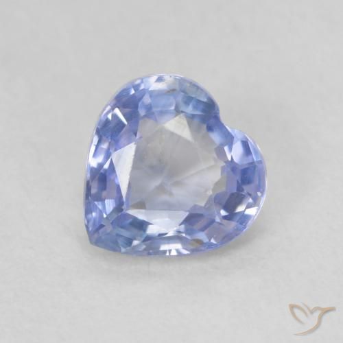 Zafiro Azul púrpura natural de 0.57 ct, Corazón, VS