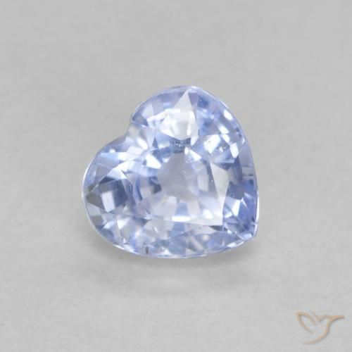 Zafiro Azul claro natural de 0.58 ct, Corazón, VS