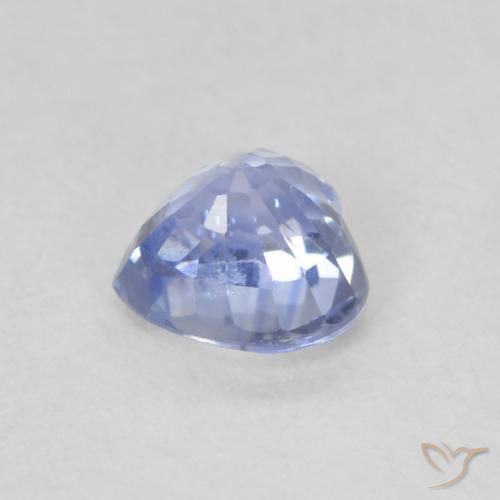 Zafiro Azul claro natural de 0.58 ct, Corazón, VS