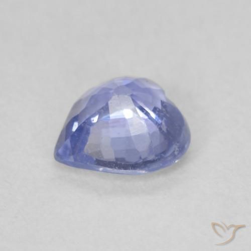 Zafiro Azul púrpura claro natural de 0.53 ct, Corazón, VS