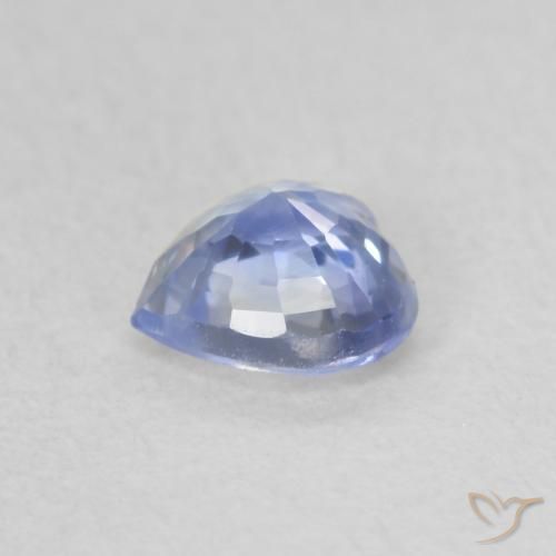 Zafiro Azul claro natural de 0.53 ct, Corazón, VVS-VS