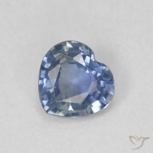 0.44ct Natural Azul Zafiro, Corazón, VVS-VS